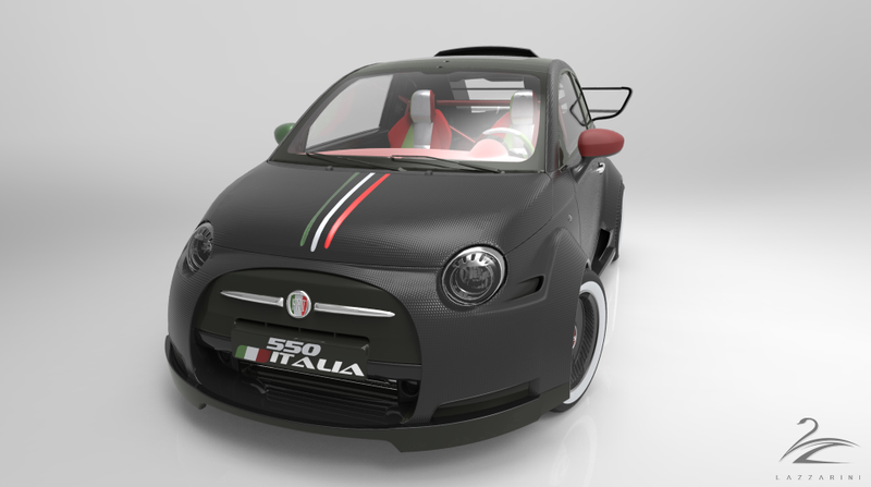 Illustration for article titled Crazy Italian Designers Want To Build That Fiat 500 With A Ferrari V8
